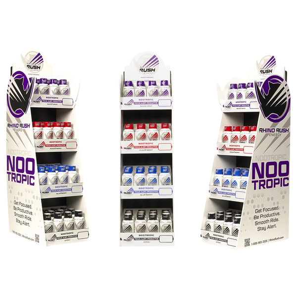 Rhino Rush Nootropics 4 Tier Display - Loaded