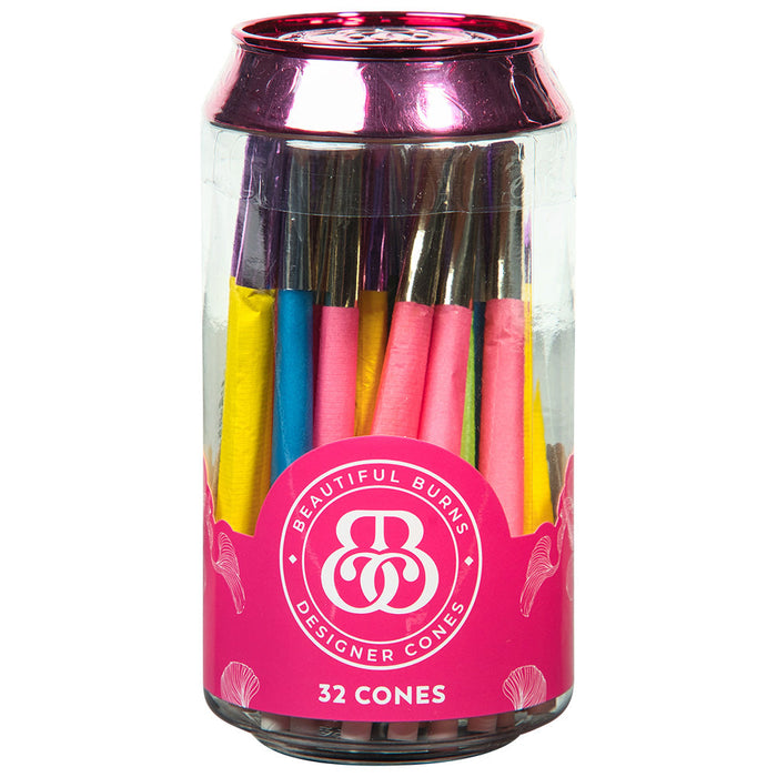 Beautiful Burns Cones 32ct Jar - Pink Carnaval Combo