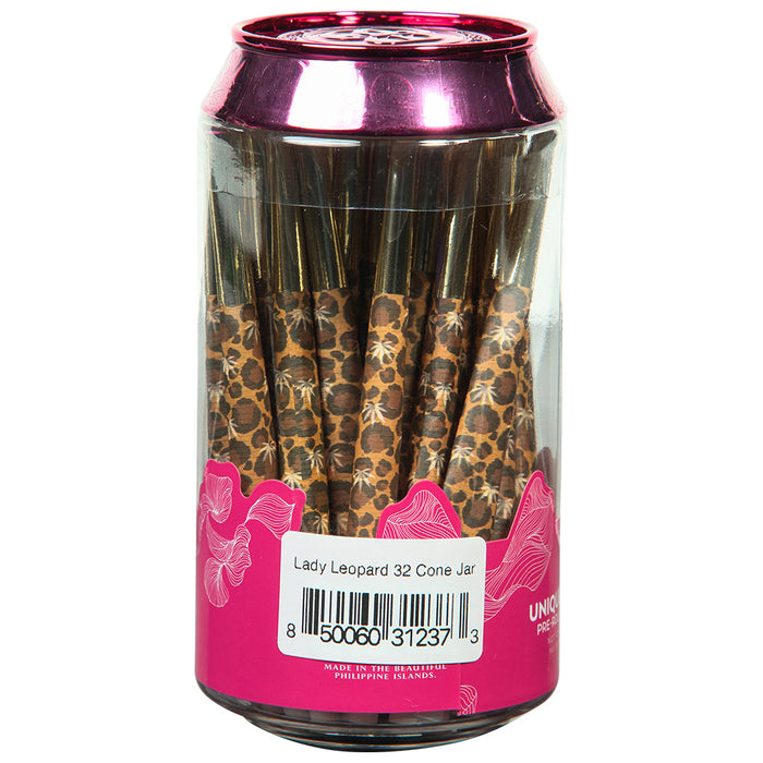 Beautiful Burns Cones 32ct Jar - Pink Lady Leopard