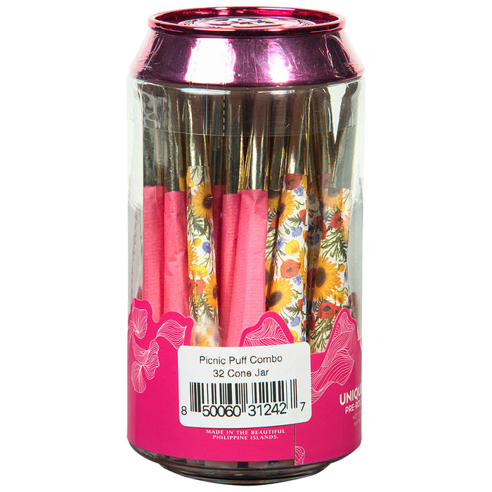 Beautiful Burns Cones 32ct Jar - Pink Picnic Puff