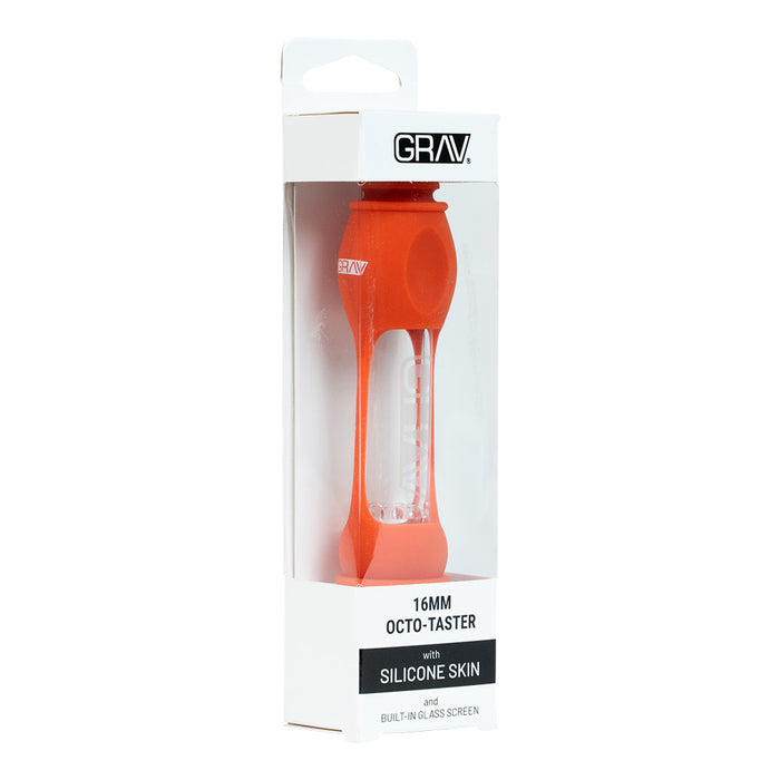 Grav 16MM Taster w/ Silicone Skin Scarlet Orange