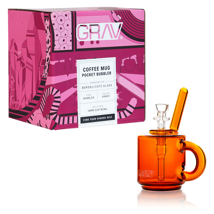 Grav Coffee Mug Pocket Bubbler Amber