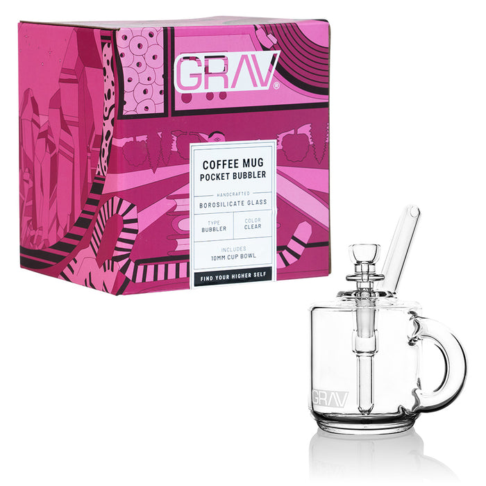 Grav Coffee Mug Pocket Bubbler Clear