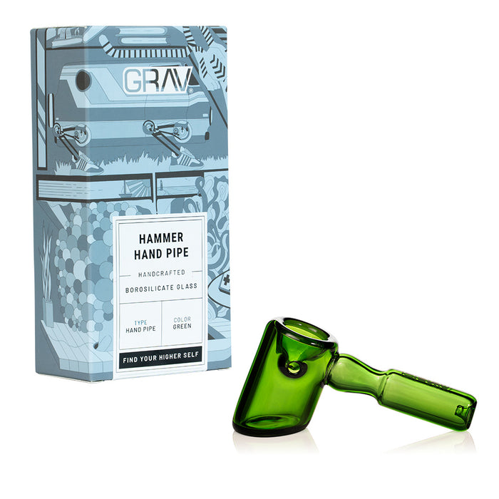 Grav Hammer Hand Pipe Green