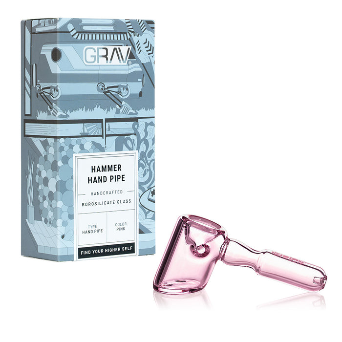 Grav Hammer Hand Pipe Pink