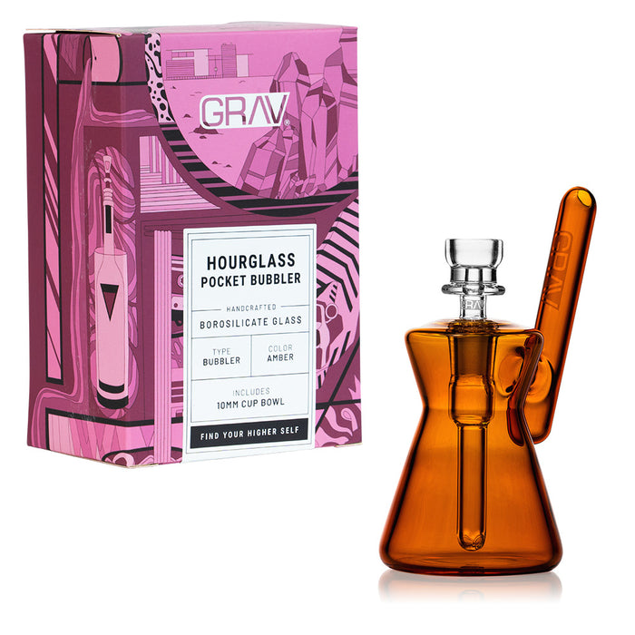 Grav Hourglass Pocket Bubbler Amber