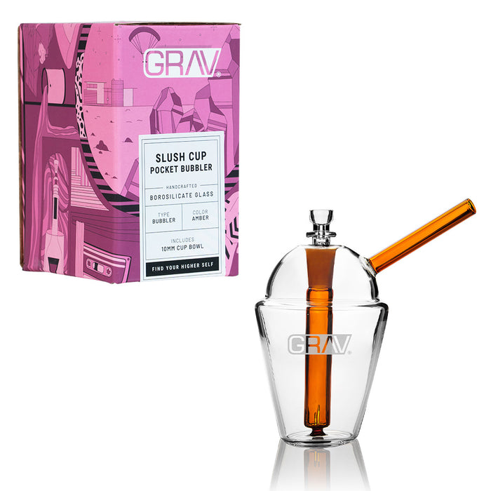 Grav Slush Cup Pocket Bubbler Amber