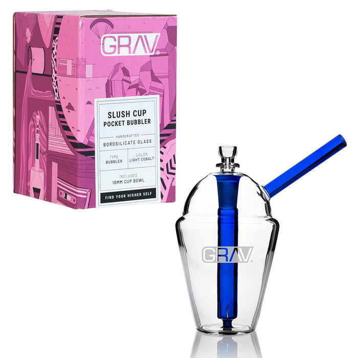 Grav Slush Cup Pocket Bubbler Light Cobalt