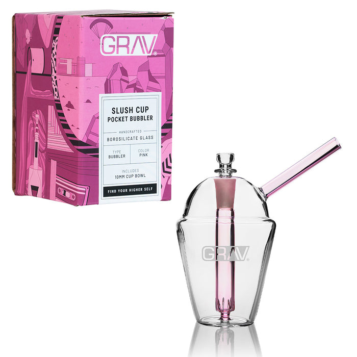 Grav Slush Cup Pocket Bubbler Pink