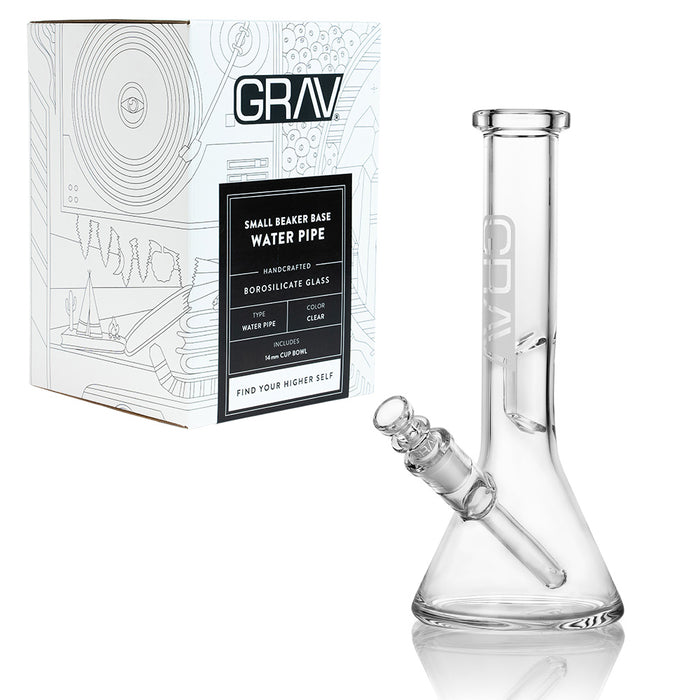 Grav Small Beaker Water Pipe Clear