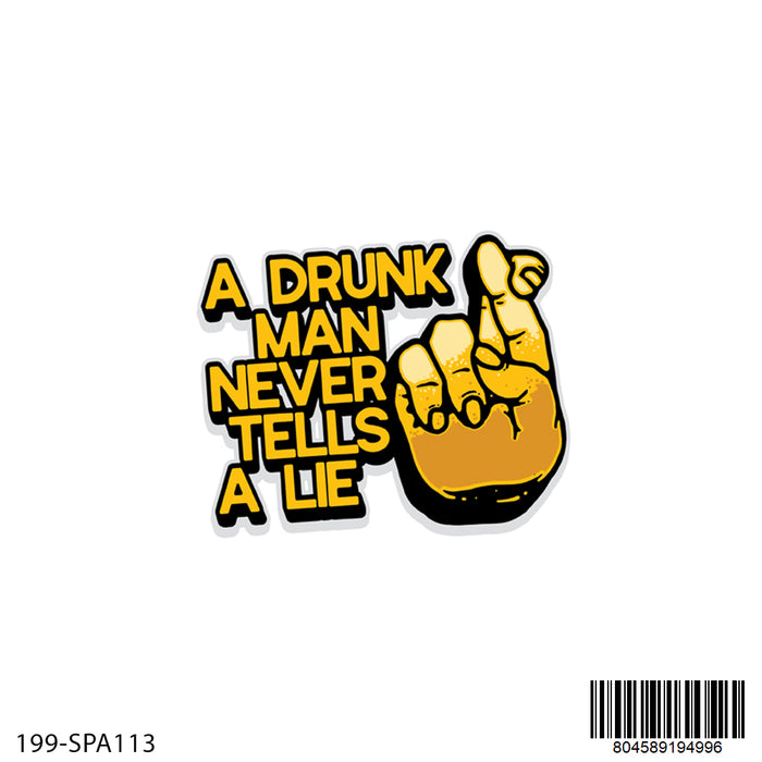Stickermania A Drunk Man Never Tells A Lie 5-3pks