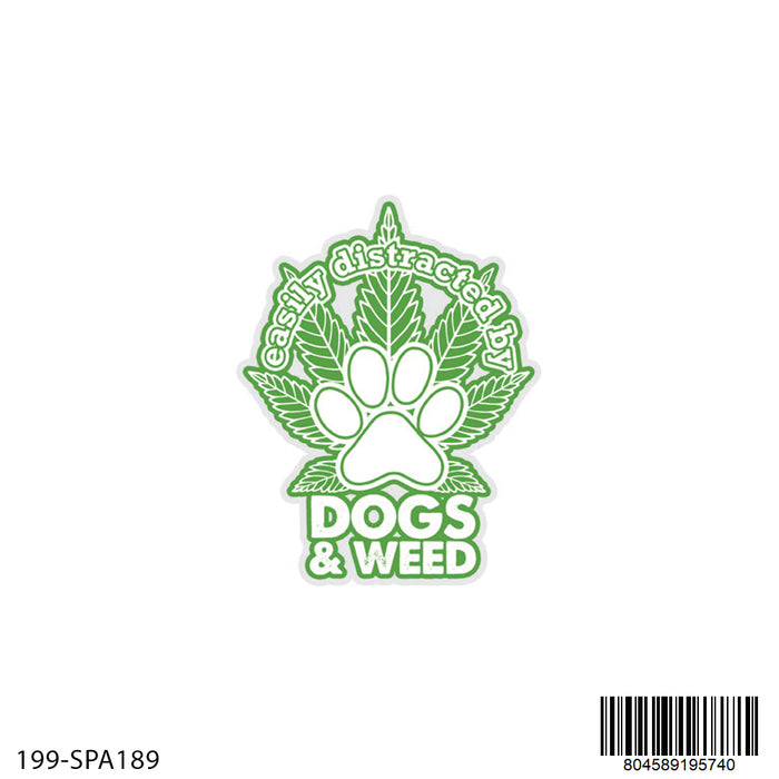 Stickermania Distracted by Dogs & Weed 5-3pks