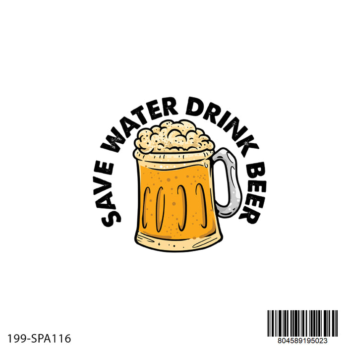 Stickermania Save Water Drink Beer 5-3pks