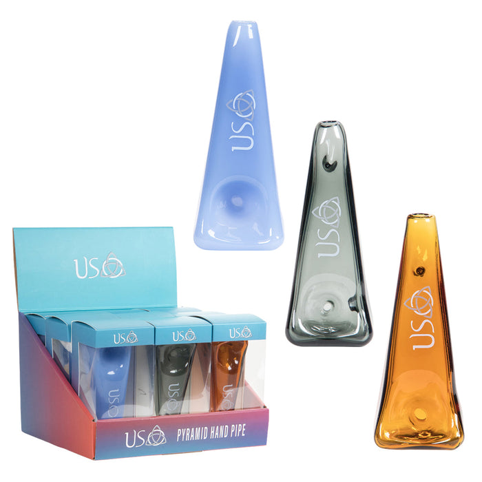 Uso Glass Cone Hand Pipe 9ct Display